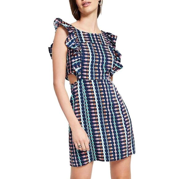 BAR III Womens Printed Cut-Out Shift Dress - Picture 8 of 8